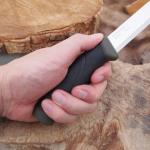 Morakniv Companion Carbon Steel Fixed-Blade Knife with Sheath, 4.1 Inch, Military Green