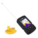 LUCKY Portable Fish Finder,Handheld Waterproof Depth Finder,Wireless fishfinder for Ice Fishing,Sea Fishing,Bank Fishing,Kayak Fishing,Depth Finder with Color LCD Screen,Black