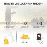 LUCKY Portable Fish Finder,Handheld Waterproof Depth Finder,Wireless fishfinder for Ice Fishing,Sea Fishing,Bank Fishing,Kayak Fishing,Depth Finder with Color LCD Screen,Black
