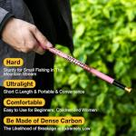 Goture Telescopic Mini Pocket Fishing Pole, Portable Fishing Hand Pole, Stream River and Universal Lake Fishing Rod, Ultralight High Strength Fishing Rods Fit for Beginners, 10FT/3.0M Pink, 1pc