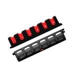 Vertical Fishing Rod Holders Wall-Mounted – Simple Deluxe Fishing Rod Rack, Great Fishing Pole Holder and Rack for Garage, Store 6 Rods or Combos in 13.6 Inches, 1 Pair Vertical Pole Racks Red