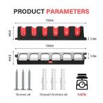 Vertical Fishing Rod Holders Wall-Mounted – Simple Deluxe Fishing Rod Rack, Great Fishing Pole Holder and Rack for Garage, Store 6 Rods or Combos in 13.6 Inches, 1 Pair Vertical Pole Racks Red