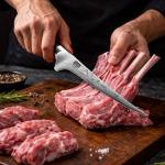 SHAN ZU Fillet Knife 7 Inch, Powder Steel Boning Knife High Carbon Japanese Filleting Knives, Ultra Sharp Deboning Knives for Meat Cutting with Ergonomic Pakkawood Handle