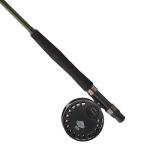 Shakespeare Cedar Canyon Select Fly Reel and 8' Rod Combo Kit, 3-Piece Graphite Blank Construction, Comes Fully Rigged, Includes Leader and Flies