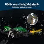 Lernbac 9 pcs Fly Fishing Popper Lures Kit, 2 Sizes Topwater Fishing Lures for Bass Panfish Bluegill Crappie for Freshwater and Saltwater, 2026 New Year Gift for Fishing Lover