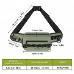 THKFISH Waterproof Fishing Waist Pack with Fishing Rod Holder, Airtight Zipper Closure, Lightweight Sling Fishing Waist Bag for Fly Fishing