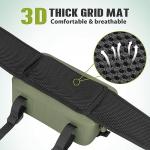 THKFISH Waterproof Fishing Waist Pack with Fishing Rod Holder, Airtight Zipper Closure, Lightweight Sling Fishing Waist Bag for Fly Fishing