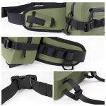 THKFISH Waterproof Fishing Waist Pack with Fishing Rod Holder, Airtight Zipper Closure, Lightweight Sling Fishing Waist Bag for Fly Fishing