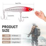 Fishing Lures Kit with Organizer Box, Mixed Including Minnow Popper Crank VIB Pencil Baits with Hooks for Saltwater Freshwater, Fishing Lure kit Gift for Family Fishing Beginner and Pros