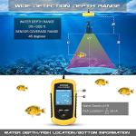 LUCKYLAKER Kayak Handheld Fish Finder Fishing Boat Depth Fishing Finder Display Sonar Fish Finder Portable LCD Boat Canoe