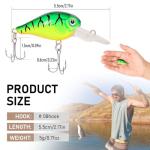 Fishing Lures Kit with Organizer Box, Mixed Including Minnow Popper Crank VIB Pencil Baits with Hooks for Saltwater Freshwater, Fishing Lure kit Gift for Family Fishing Beginner and Pros