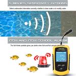 LUCKYLAKER Kayak Handheld Fish Finder Fishing Boat Depth Fishing Finder Display Sonar Fish Finder Portable LCD Boat Canoe