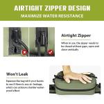 THKFISH Waterproof Fishing Waist Pack with Fishing Rod Holder, Airtight Zipper Closure, Lightweight Sling Fishing Waist Bag for Fly Fishing