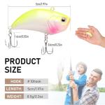 Fishing Lures Kit with Organizer Box, Mixed Including Minnow Popper Crank VIB Pencil Baits with Hooks for Saltwater Freshwater, Fishing Lure kit Gift for Family Fishing Beginner and Pros
