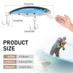 Fishing Lures Kit with Organizer Box, Mixed Including Minnow Popper Crank VIB Pencil Baits with Hooks for Saltwater Freshwater, Fishing Lure kit Gift for Family Fishing Beginner and Pros