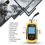 LUCKYLAKER Kayak Handheld Fish Finder Fishing Boat Depth Fishing Finder Display Sonar Fish Finder Portable LCD Boat Canoe