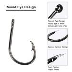 VIPMOON 500PCS Small Fishing Hooks, Strong Sharp 10 Different Sizes Fishing Hooks High Carbon Steel, Freshwater/Seawater with a Portable Plastic Box for Tuna, Catfish, Bass