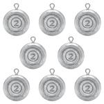 Fishing Weights Sinkers, Disc Sinkers Weights Coin Sinkers Freshwater Saltwater River Bank Surf Fishing Catfishing 1oz 2oz 3oz 4oz (2oz-8pcs)