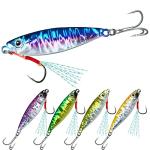 TRUSCEND Fishing Jigs Lures with Hand-Polished Colorfully Reflective Lead Fishing Spoons Glow Hard Swimbaits for Walleye Bass Trout Pike Tuna Salmon Freshwater & Saltwater Fishing Gear Gifts for Men