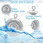 Fishing Weights Sinkers, Disc Sinkers Weights Coin Sinkers Freshwater Saltwater River Bank Surf Fishing Catfishing 1oz 2oz 3oz 4oz (2oz-8pcs)
