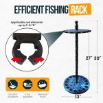 Rush Creek Creations | Round Spinning Fishing Rod Holder for 16 Freshwater Fishing Poles, Fishing Gear, and Fishing Accessories | Fishing Rod Rack with 16 Fishing Rod Clips for Garage Organization