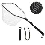 GOODCAT Fly Fishing Net, Bass Trout Landing Net, Folding Fishing Nets Fresh Water, Safe Fish Catching or Releasing, Fly Fishing net Magnetic Release