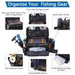 Fishing Tackle Bags with Tackle Box,Waterproof,Padded Shoulder Strap,Gear Storage,Fish Bag with 136 Pcs Fishing Lures Kit,Fish Hook Remover Tool,Fish Lip Gripper,Fishing Plier,Gifts for Men (Green)