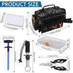 Fishing Tackle Bags with Tackle Box,Waterproof,Padded Shoulder Strap,Gear Storage,Fish Bag with 136 Pcs Fishing Lures Kit,Fish Hook Remover Tool,Fish Lip Gripper,Fishing Plier,Gifts for Men (Green)