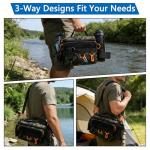 Fishing Tackle Bags with Tackle Box,Waterproof,Padded Shoulder Strap,Gear Storage,Fish Bag with 136 Pcs Fishing Lures Kit,Fish Hook Remover Tool,Fish Lip Gripper,Fishing Plier,Gifts for Men (Green)