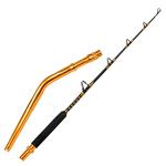 Fiblink Saltwater Fishing Rod 2 Piece Bent Butt Trolling Rod Deep Sea Roller Rod Big Game Conventional Boat Fishing Pole (Conventional Guides-6'80-120lbs)