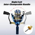 Elvaesther Spinning Reel Smooth 5.2:1 Stainless 5+1 BB Fishing Reels for Freshwater Saltwater Outdoor Fishing LC2000/2500 LC2500