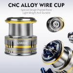 Elvaesther Spinning Reel Smooth 5.2:1 Stainless 5+1 BB Fishing Reels for Freshwater Saltwater Outdoor Fishing LC2000/2500 LC2500