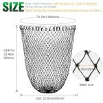 Dovesun Fishing Net Fish Landing Net Foldable Fishing Replacement Net for Freshwater Saltwater Fishing Net Replacement Netting Black Color Handle/Frame Not Included