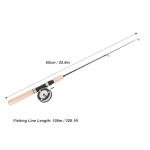 gernie Ice Fishing Rod and Reel Combo, 65cm Ice Fishing Pole & Fishing Reel Combo for Trout Walleye Perch, Ice Fishing Combos, Ice Fishing Gear, Smooth Rotation Comfortable Grip