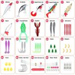 𝗘𝗫𝗔𝗨𝗥𝗔𝗙𝗘𝗟𝗜𝗦 Fishing Gear fishingLure Fish Bait Soft Hard Lure Baits Tackle Box 75pcs Bass Trout Salmon Minnow Popper Crankbait Pencil Plastic Topwater Frogs Lure Lures Spinner