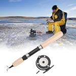 Fockety Ice Fishing Rod and Reel Combo, 29.5 inch Ultralight Spinning Ice Fishing Combos, High Visibility Ice Fishing Pole Ice Fishing Gear for Walleye, Perch, Panfish and Trout