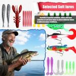 𝗘𝗫𝗔𝗨𝗥𝗔𝗙𝗘𝗟𝗜𝗦 Fishing Gear fishingLure Fish Bait Soft Hard Lure Baits Tackle Box 75pcs Bass Trout Salmon Minnow Popper Crankbait Pencil Plastic Topwater Frogs Lure Lures Spinner