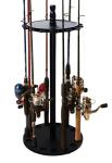 Old Cedar Outfitters Round Fishing Rod Rack Holds 15 Rod and Reel Combos (Carbon Mesh)