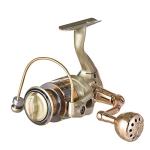 Fishdrops Fishing Reels Lightweight Spinning Reel, 15.5 LBs Max Drag, 5.1:1/5.5:1 High Speed Ultra Smooth Powerful with CNC Aluminum Spool Spinning Reels Freshwater(Black/Gold)