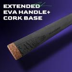 HANDING M1 Musky Rod Heavy Casting Rod 7'6" 2-Piece Baitcaster Rod for Northern Pike Catfish Striped Bass Snook with Fast Action 30T+24T Carbon Fiber