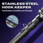 HANDING M1 Musky Rod Heavy Casting Rod 7'6" 2-Piece Baitcaster Rod for Northern Pike Catfish Striped Bass Snook with Fast Action 30T+24T Carbon Fiber