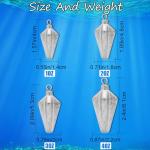 Fishing Pyramid Weights Sinkers Rhombus Quadrangle Lead Triangle Fishing Sinkers Surf Fishing Sinkers for Ocean Saltwater Fishing Casting Gear Tackle 1oz 2oz 3oz 4oz (1oz-10pcs)