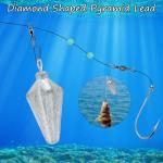 Fishing Pyramid Weights Sinkers Rhombus Quadrangle Lead Triangle Fishing Sinkers Surf Fishing Sinkers for Ocean Saltwater Fishing Casting Gear Tackle 1oz 2oz 3oz 4oz (1oz-10pcs)