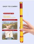 Carbon Fiber Telescopic Fishing Rod,Ultra Short Telescopic Fishing Tenkara Rod Portable Collapsible Bass Crappie Full Kit Carbon Fiber Fishing Pole All Waters Quality Tube Packing (Yellow, 17.7Ft)