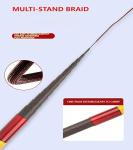 Carbon Fiber Telescopic Fishing Rod,Ultra Short Telescopic Fishing Tenkara Rod Portable Collapsible Bass Crappie Full Kit Carbon Fiber Fishing Pole All Waters Quality Tube Packing (Yellow, 17.7Ft)