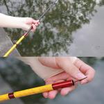 Carbon Fiber Telescopic Fishing Rod,Ultra Short Telescopic Fishing Tenkara Rod Portable Collapsible Bass Crappie Full Kit Carbon Fiber Fishing Pole All Waters Quality Tube Packing (Yellow, 17.7Ft)
