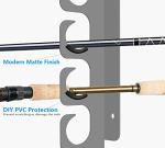 Ahomiwow Ceiling Fishing Rod Holder Pole Vertically Horizontally Rack Overhead Storage Hooks Hanger Keeper Metal Organizer Display Wall Mounted Stores Holds up to 16 Rods Racks for Garage Basement