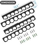 Ahomiwow Ceiling Fishing Rod Holder Pole Vertically Horizontally Rack Overhead Storage Hooks Hanger Keeper Metal Organizer Display Wall Mounted Stores Holds up to 16 Rods Racks for Garage Basement