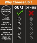 Ahomiwow Ceiling Fishing Rod Holder Pole Vertically Horizontally Rack Overhead Storage Hooks Hanger Keeper Metal Organizer Display Wall Mounted Stores Holds up to 16 Rods Racks for Garage Basement