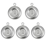 Coin Disc Sinkers Flat Fishing Weights Sinkers Round Shaped No Roll Rivers Sinker for Saltwater Freshwater Ocean Fishing 1oz to 5oz